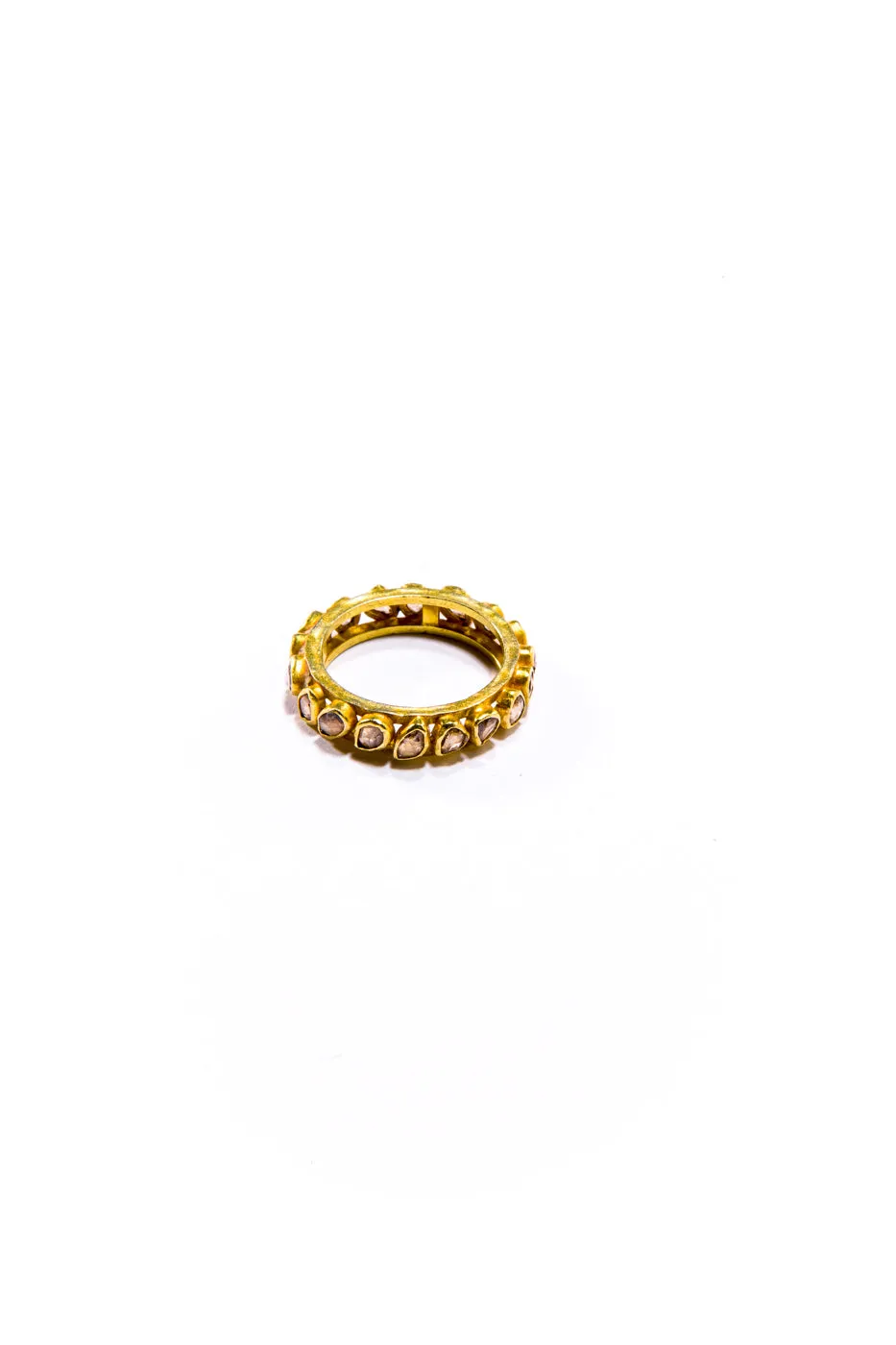 Faceted Champagne Diamond Ring