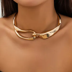 Flytonn-Eliza Big Torques Choker Necklace