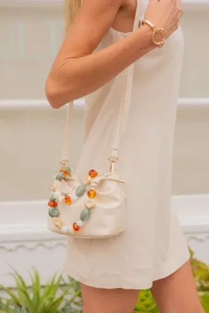 Johona Beaded Handle Crossbody Purse