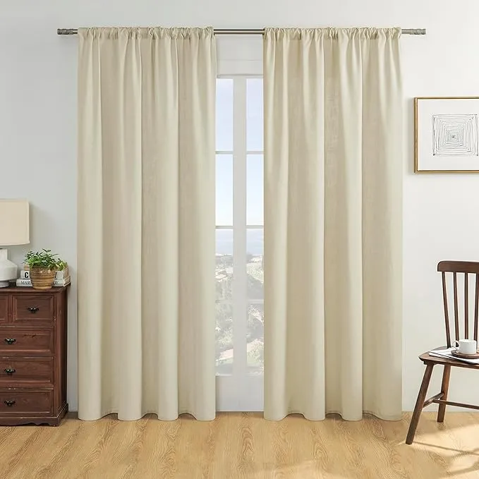 Joydeco Custom Linen Light Filtering Curtains