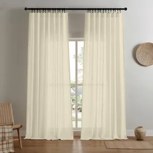 Joydeco Custom Linen Light Filtering Curtains