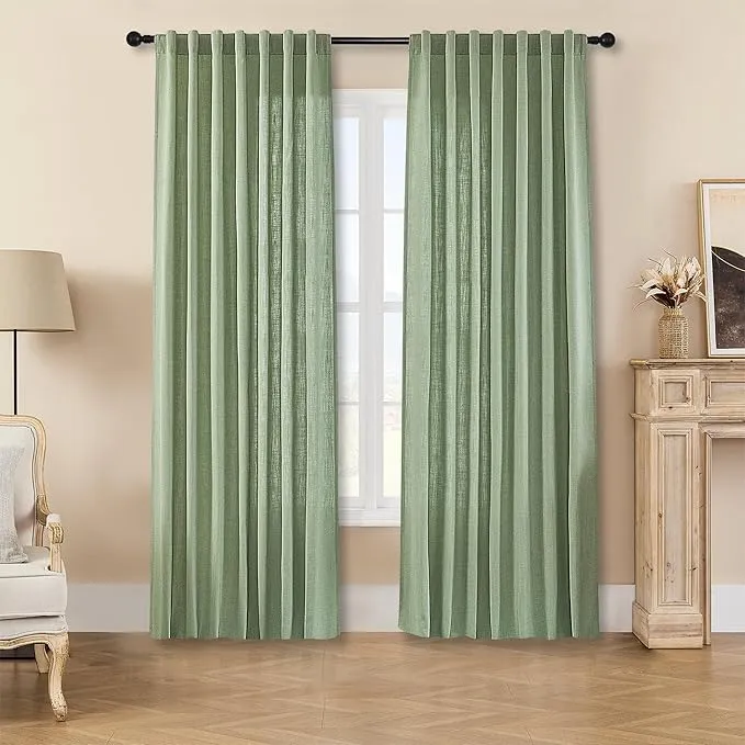 Joydeco Custom Linen Light Filtering Curtains