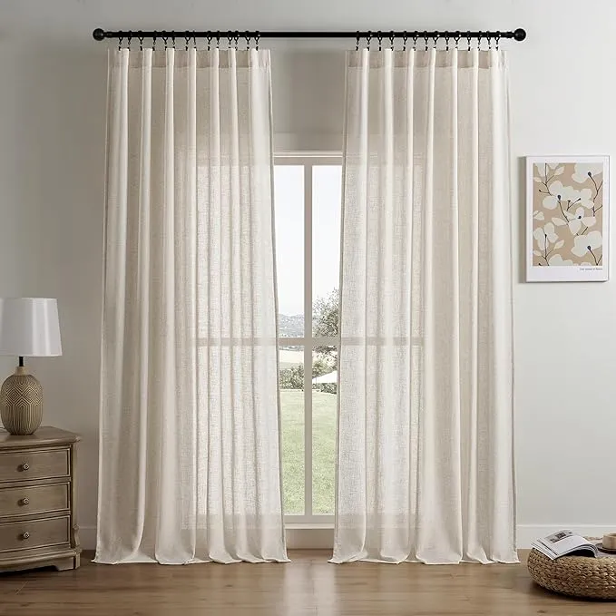 Joydeco Custom Linen Light Filtering Curtains