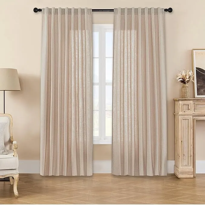 Joydeco Custom Linen Light Filtering Curtains