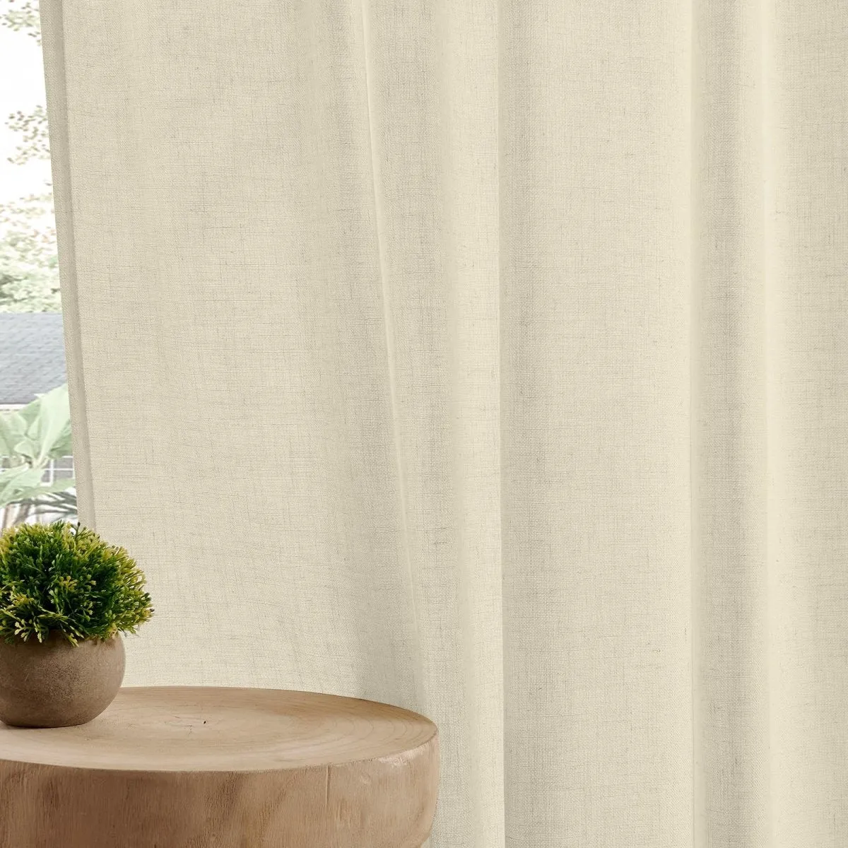 Joydeco Custom Linen Light Filtering Curtains