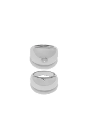 Kiany Statement Two Piece Ring Set - Silver