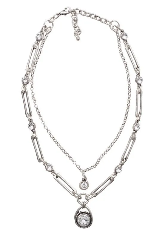 Layered Crystal Necklace