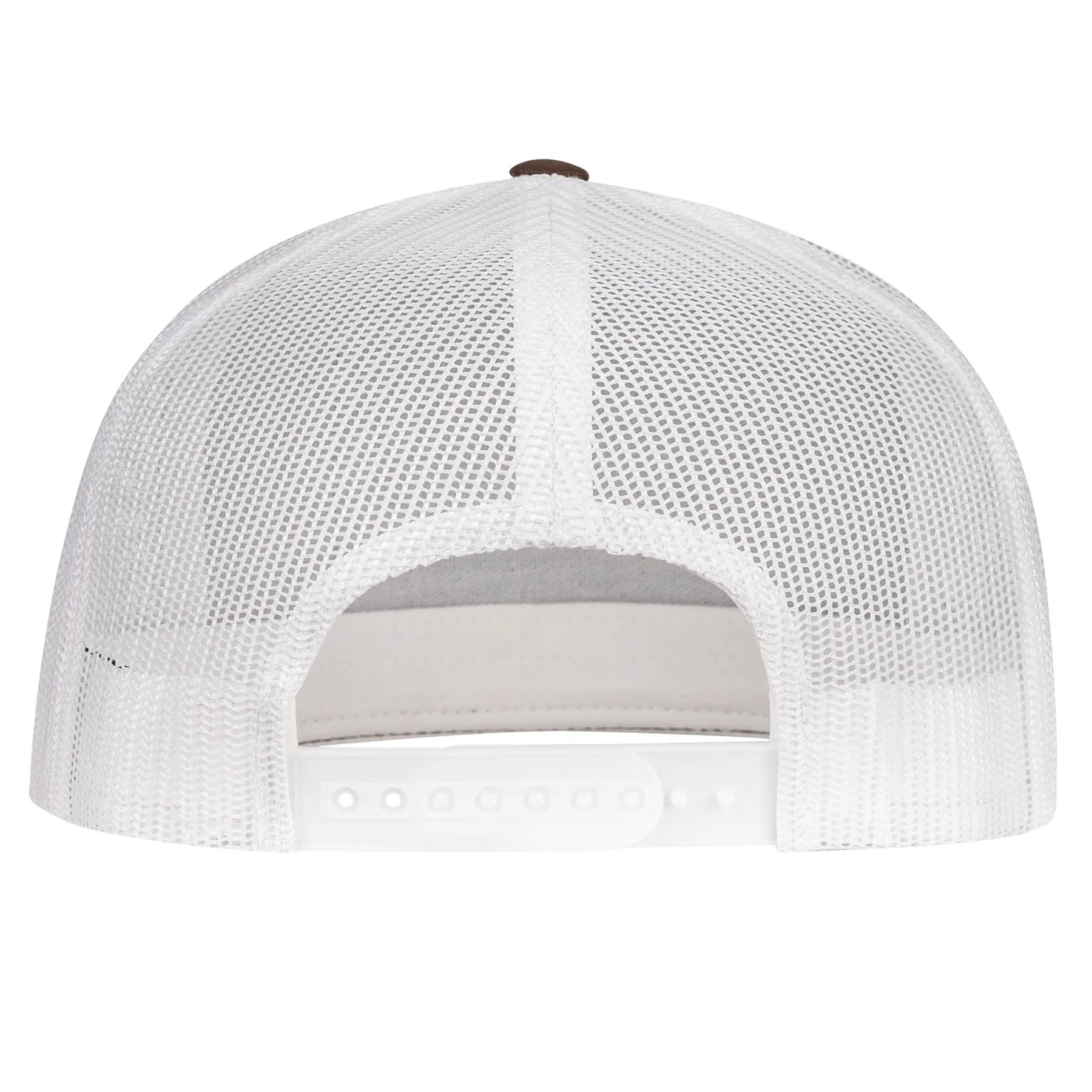 Lazy J Ranch Brown & White Skull & Flowers Classic Five Panel Trucker Hat
