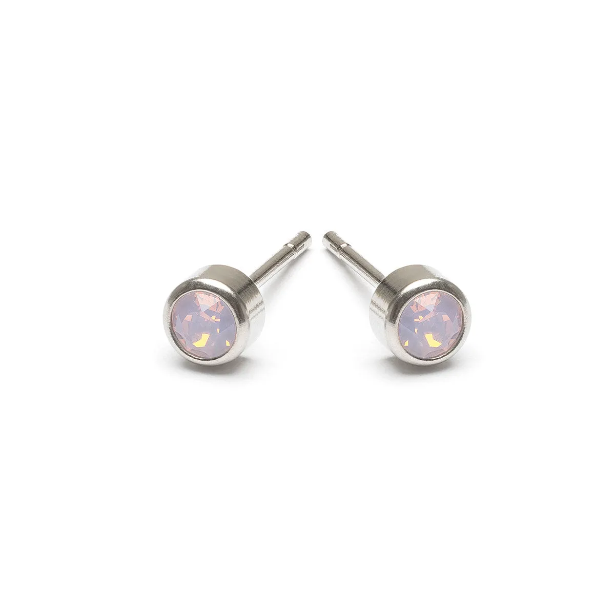 Light Pink Crystal Stud Earrings