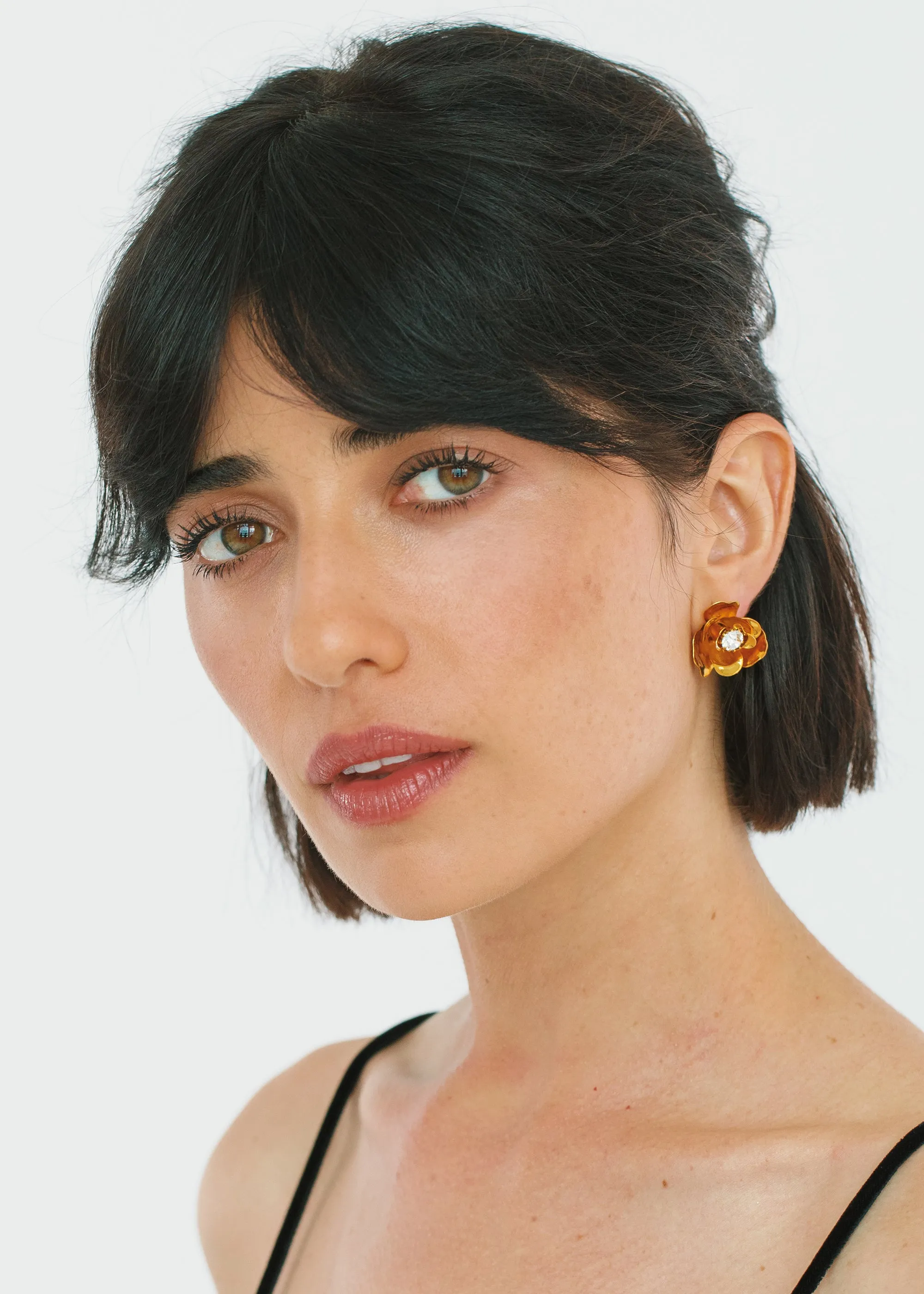 Lil Earrings -- Crystal Antique Gold
