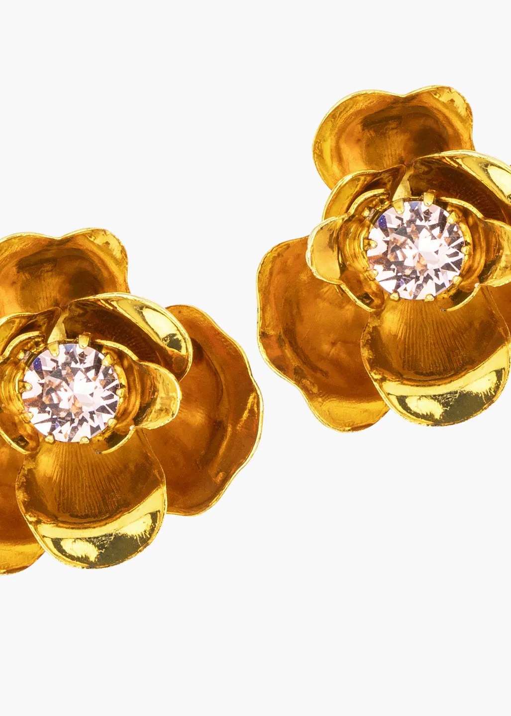 Lil Earrings -- Crystal Antique Gold
