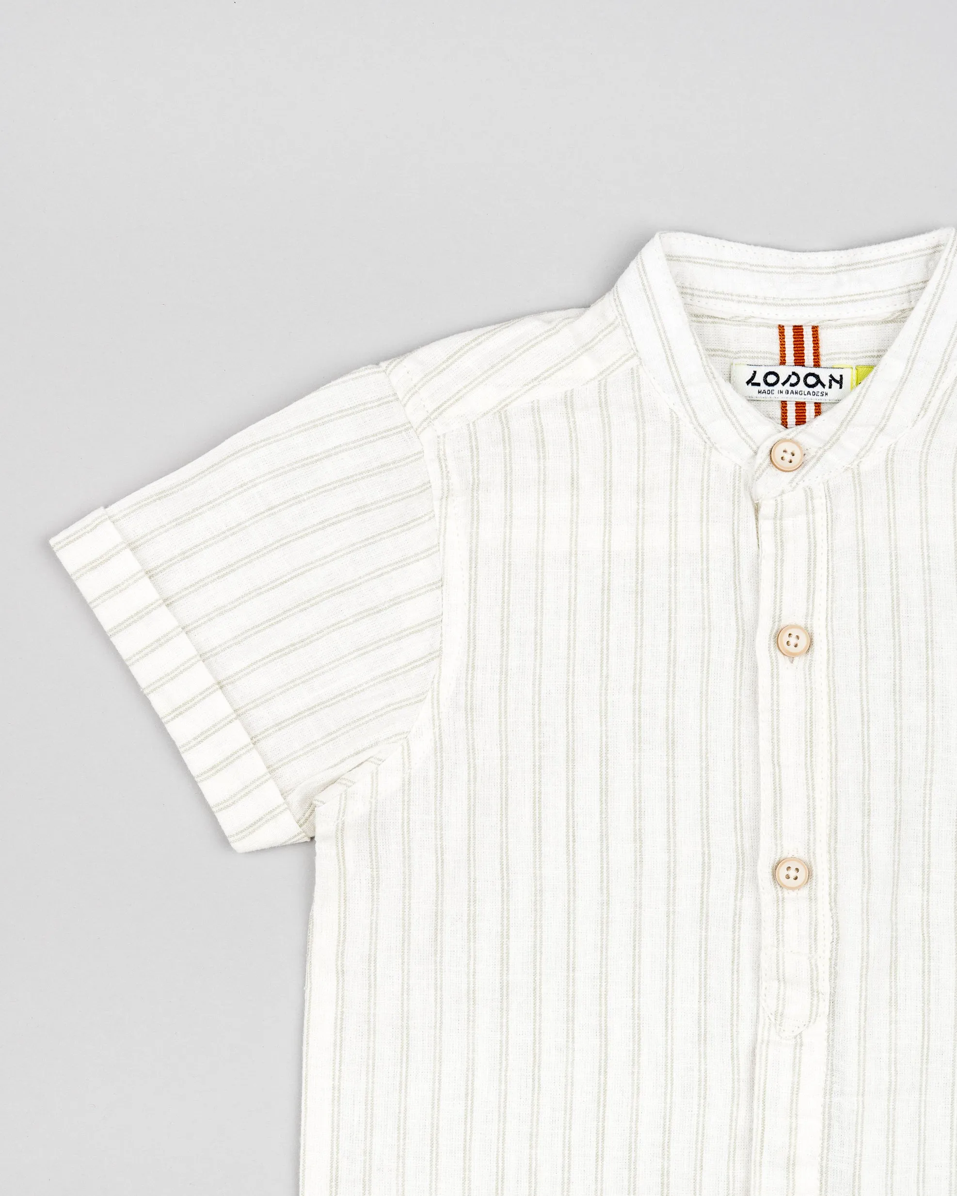 Losan Linen Stripe S/S Buttonup