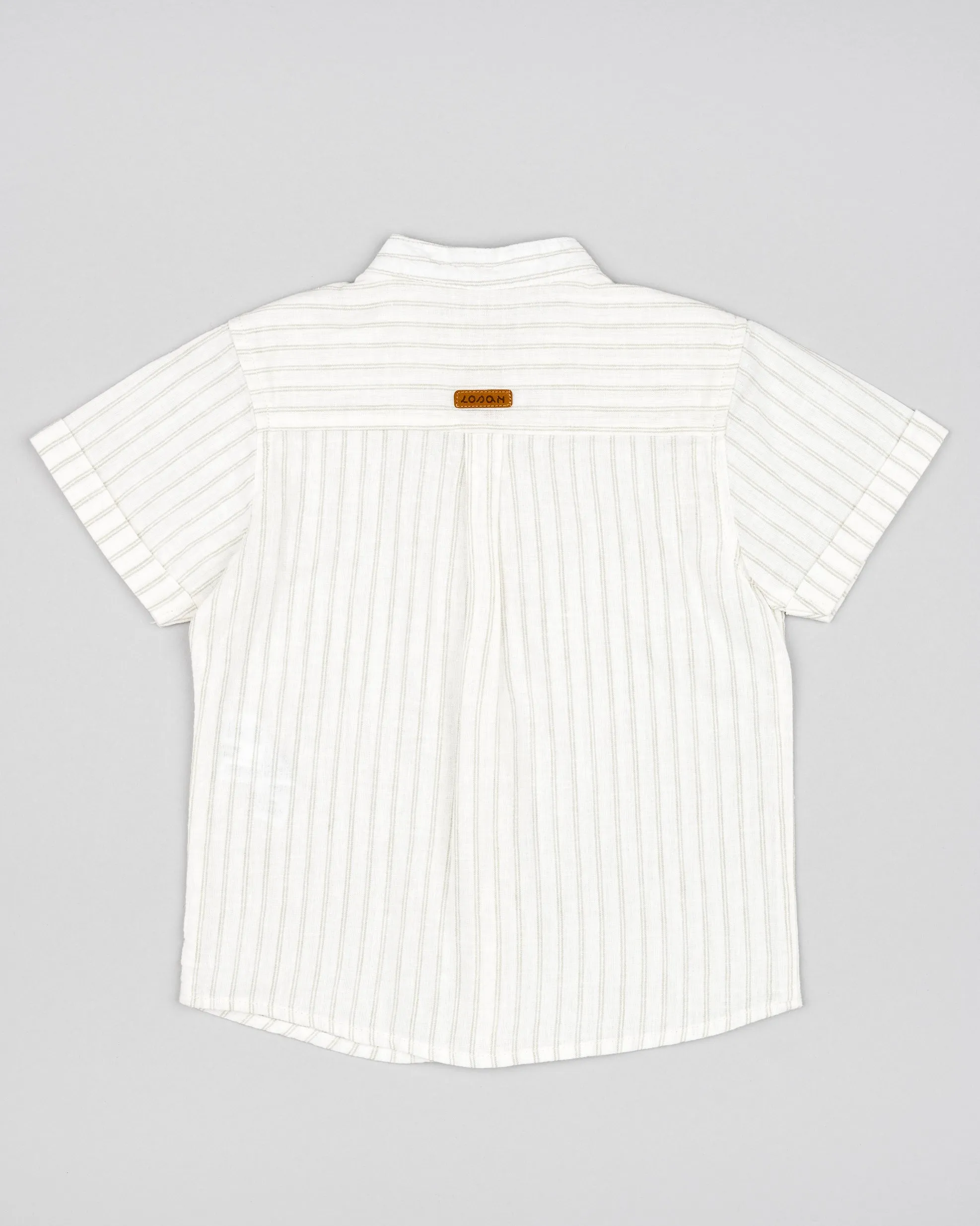 Losan Linen Stripe S/S Buttonup