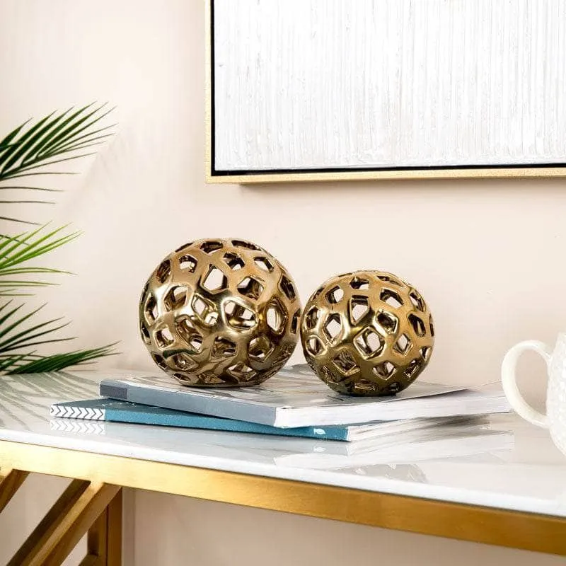 Matt Gold Ceramic Decoration - Large