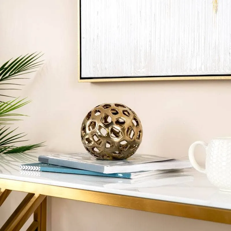 Matt Gold Ceramic Decoration - Large