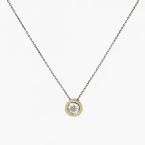 Minas Novas Gold and Silver Rock Crystal Necklace