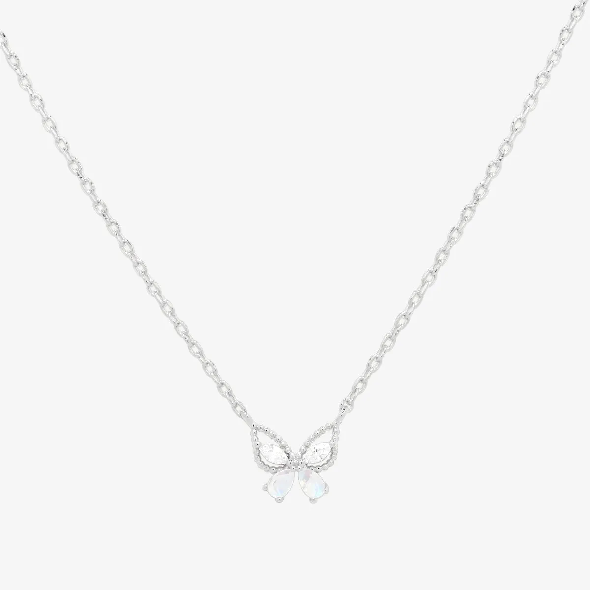 Moonstone butterfly necklace