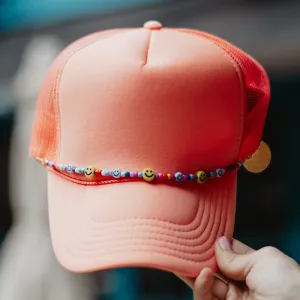 Multicolored Bead Wholesale Happy Face Hat Chain