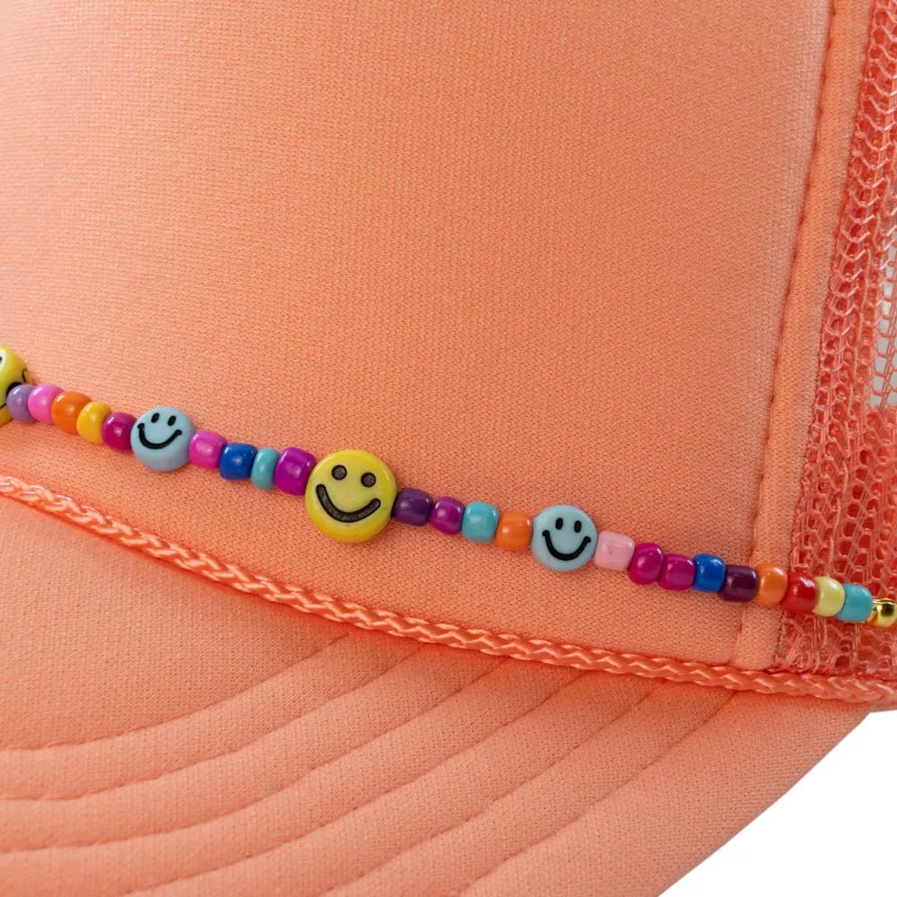 Multicolored Bead Wholesale Happy Face Hat Chain
