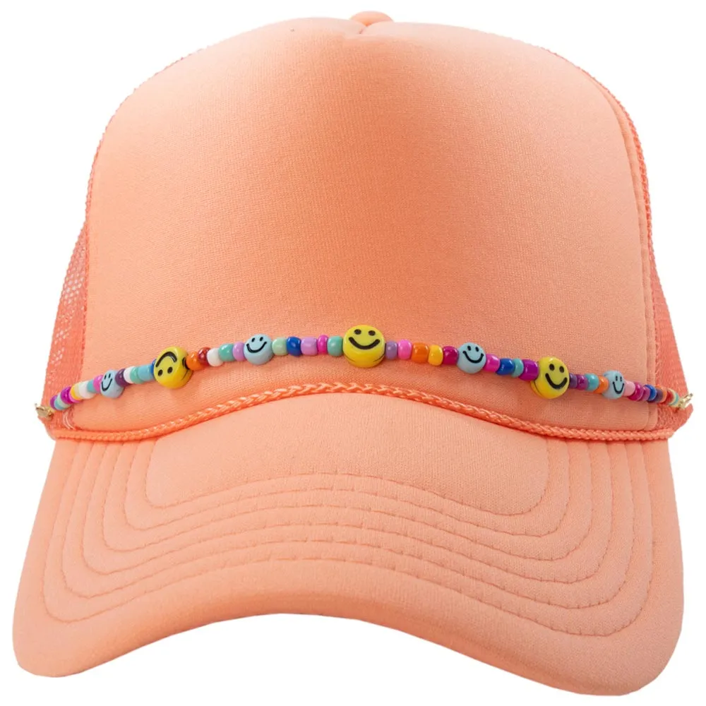 Multicolored Bead Wholesale Happy Face Hat Chain