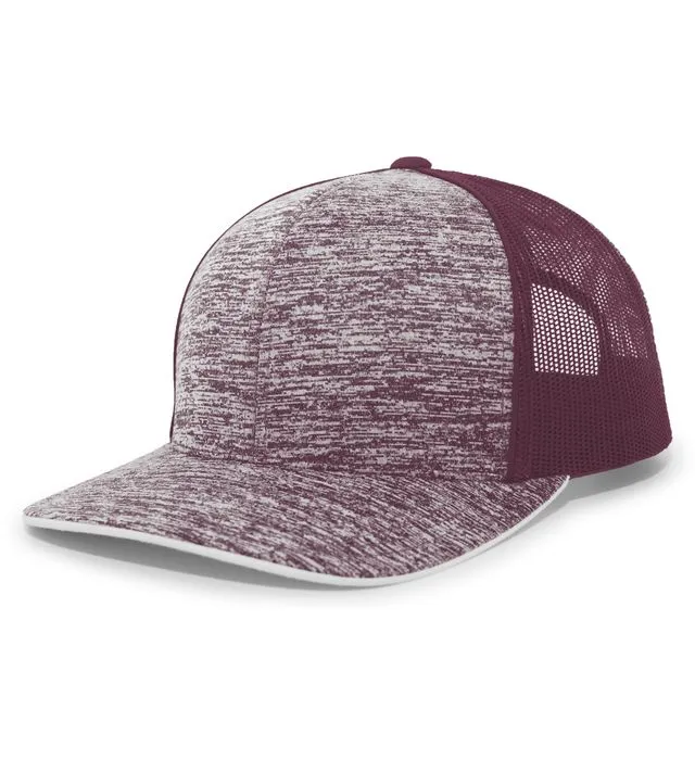 Pacific Headwear Aggressive Heather Trucker Snapback Cap