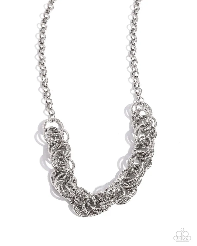 Paparazzi Necklace ~ Urban Acoustics - Silver