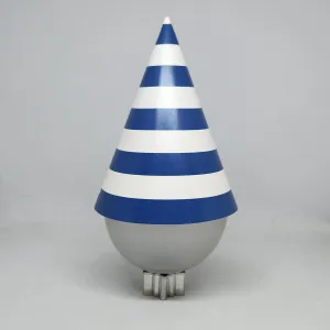 Paper Eskimo Blue Striped Party Hat - 8 Pkt