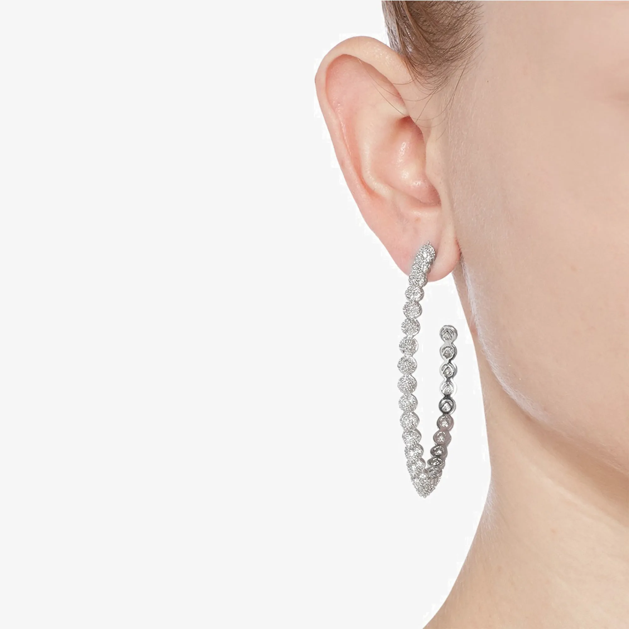 PAVÉ CONE HOOPS  |  2"