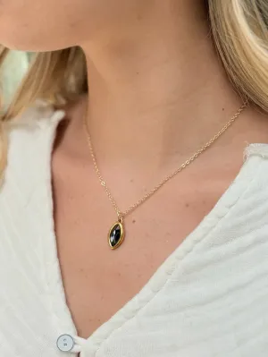 Peace Necklace - Smoky Crystal/Gold