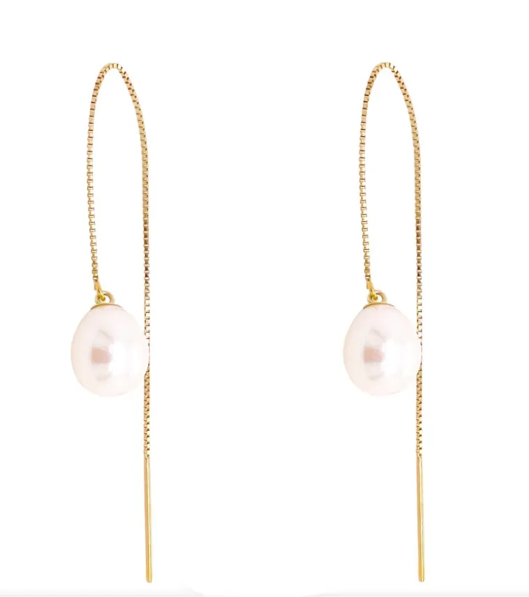 Pearl Threader Earrings