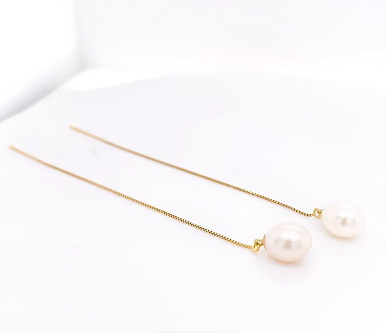 Pearl Threader Earrings