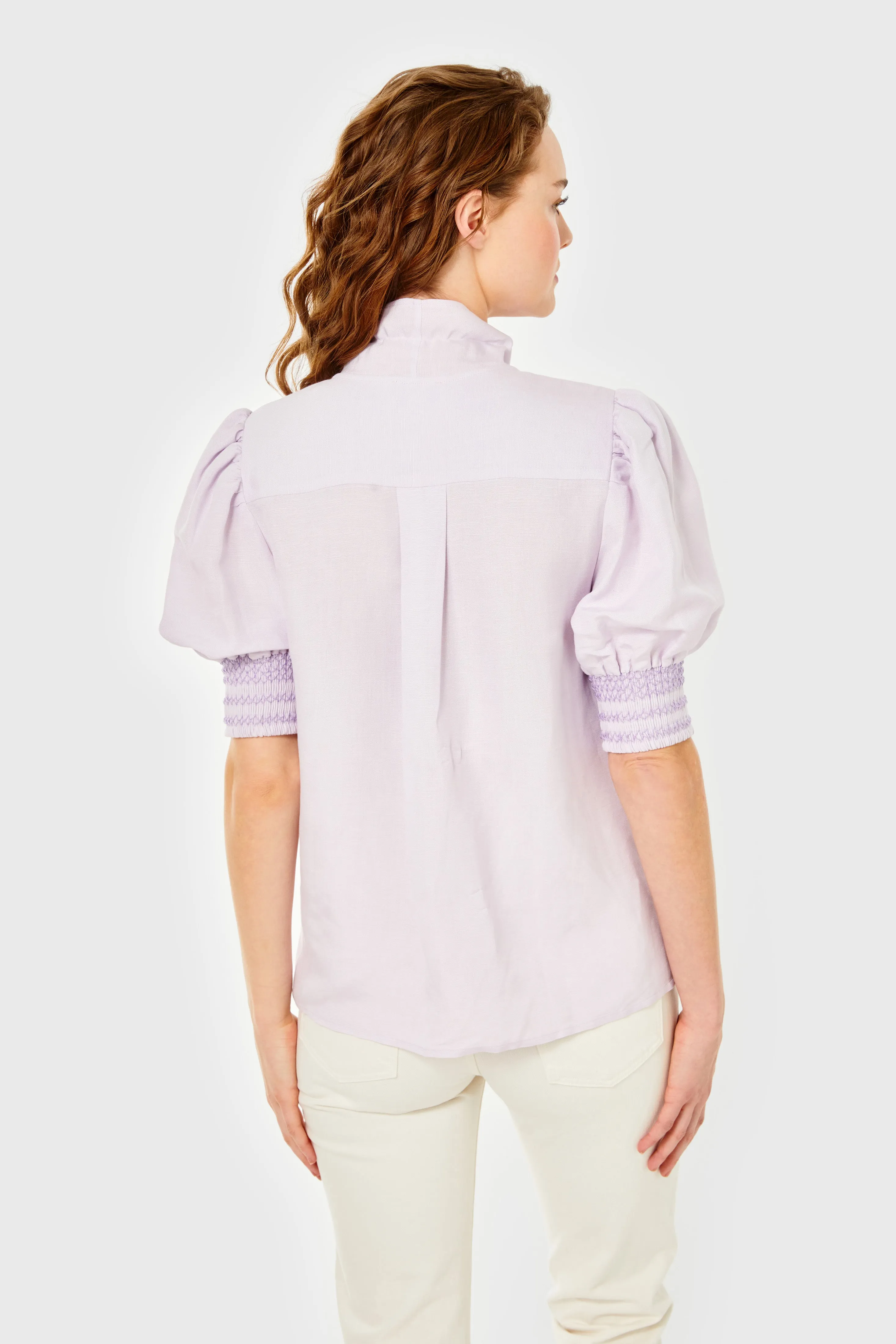 Peggy Top-Linen-Orchid Hush by Cartolina Nantucket