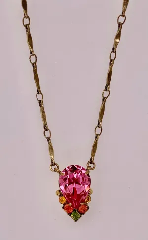 Petite Crystal Cluster Pendant Necklace