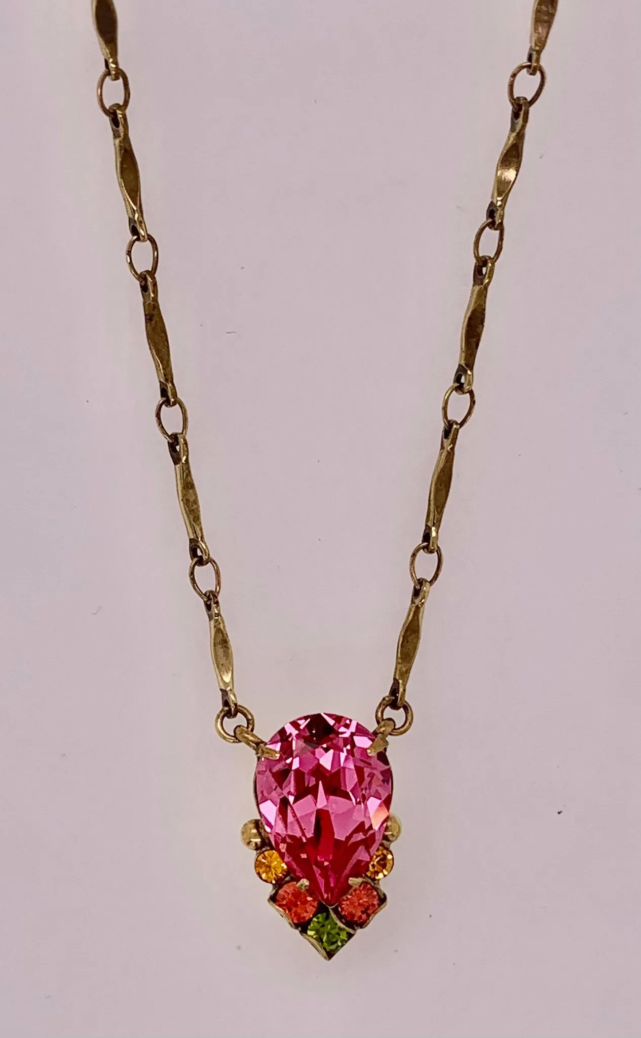 Petite Crystal Cluster Pendant Necklace