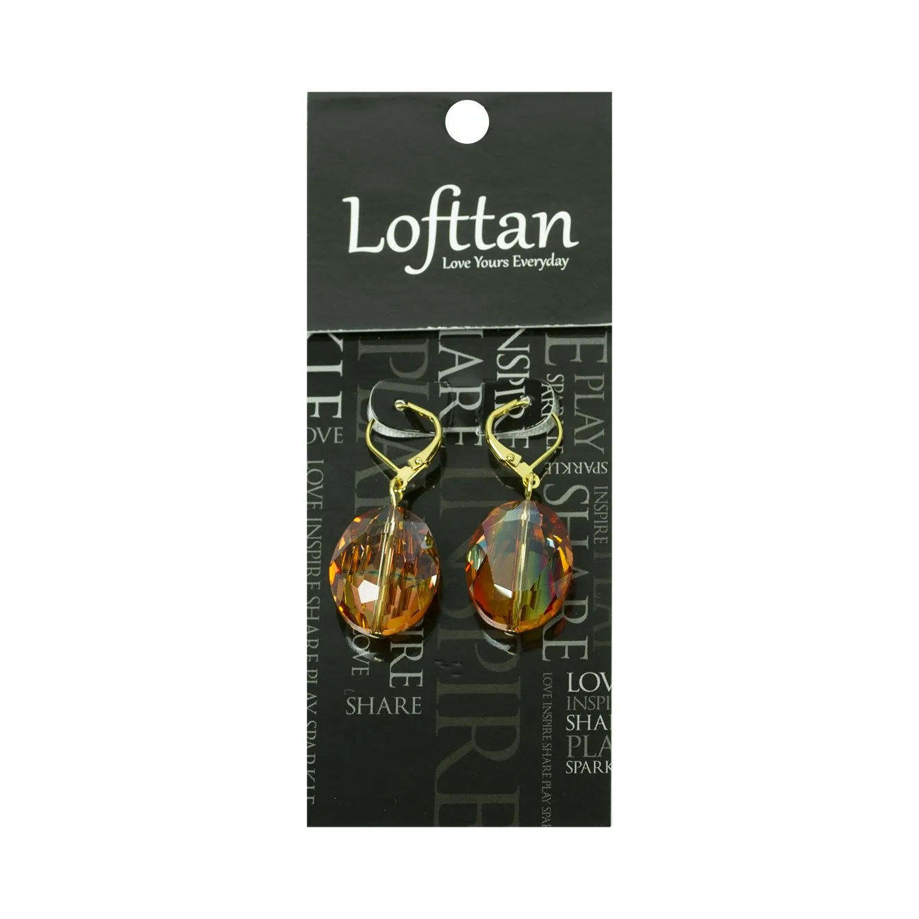 Petite Neleigha - 20mm Orange Sparkle with Gold
