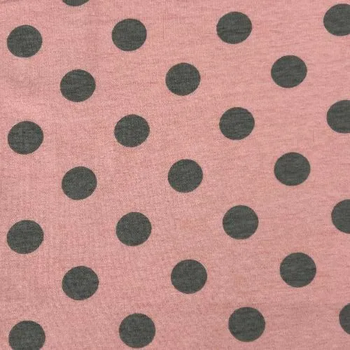 Pink & Grey Dot Printed Jersey | 7686B #U112