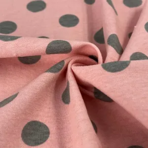 Pink & Grey Dot Printed Jersey | 7686B #U112