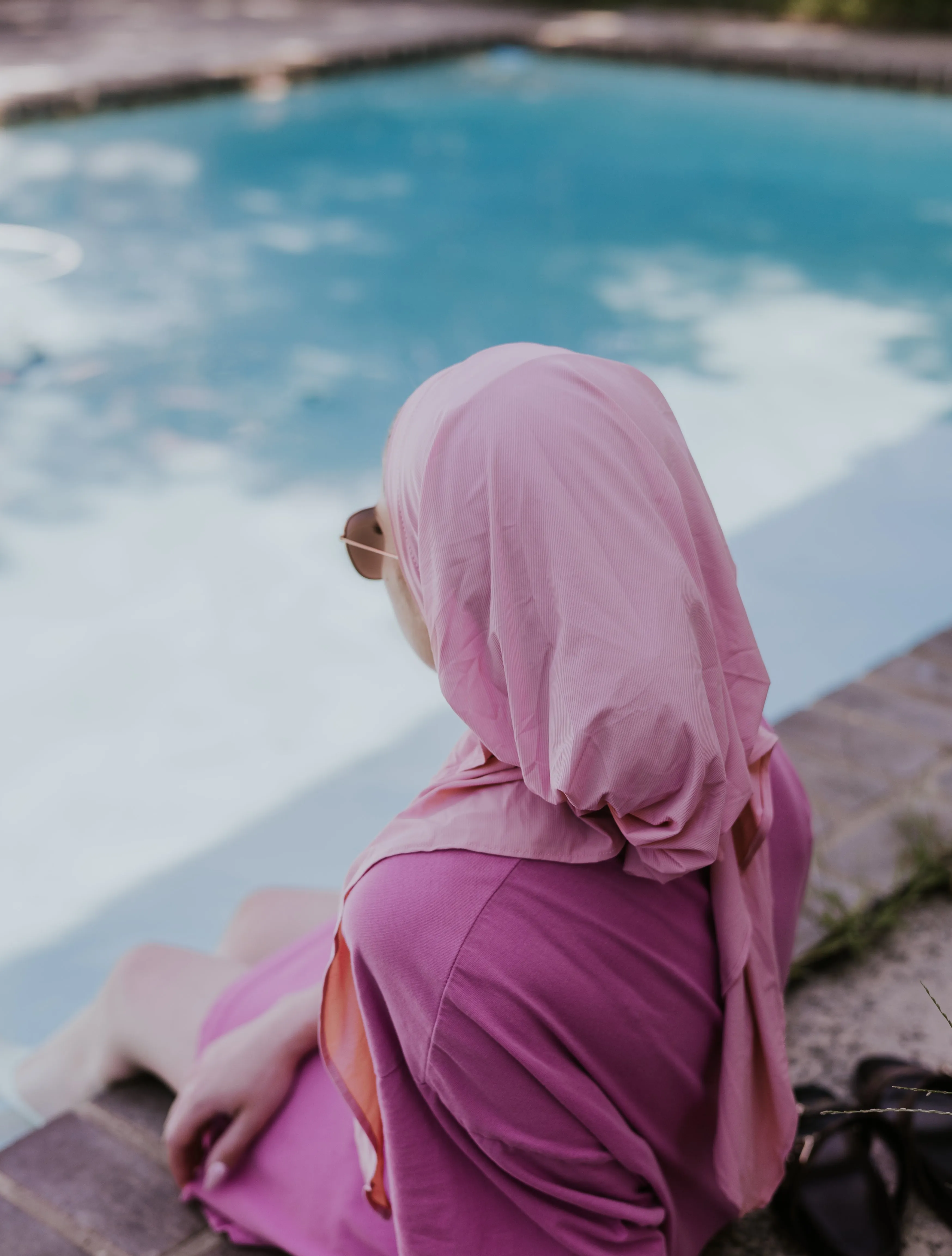 Pink Dri Fit Ribbed (with velvet silicone strong grip band and drifit dust bag) Head Scarf
