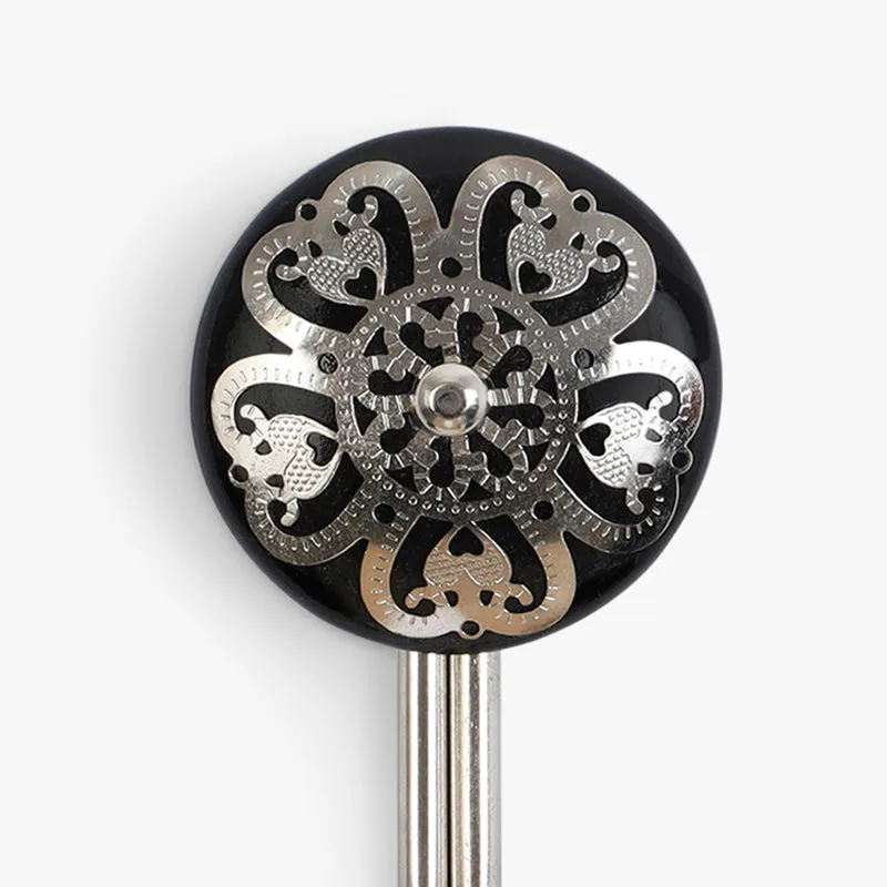 Rana Floral Filigree Wall Hook - Black