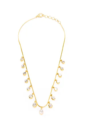 Rose Cut Diamond Drops Necklace