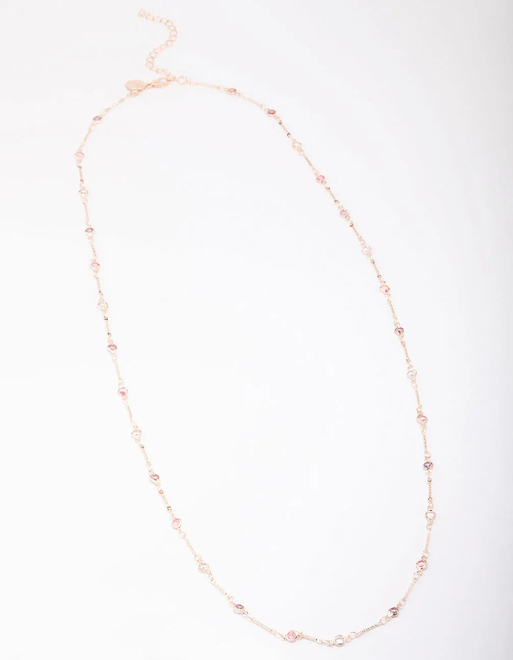 Rose Gold Stone Multi Necklace
