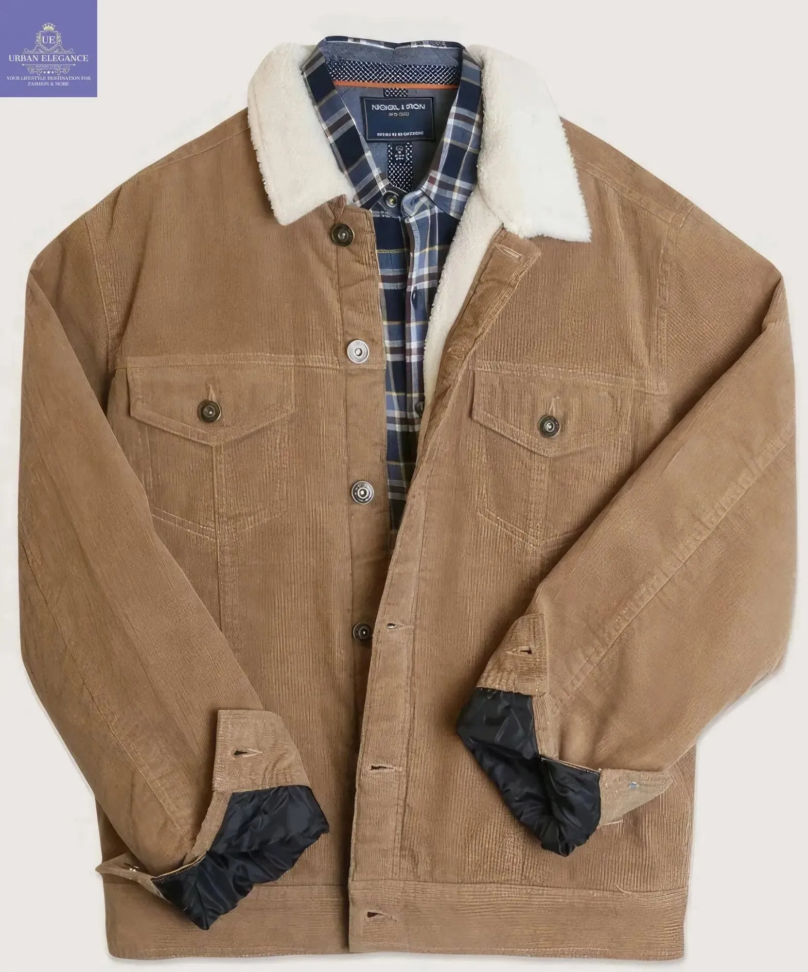 Sherpa Lined Corduroy Trucker Jacket