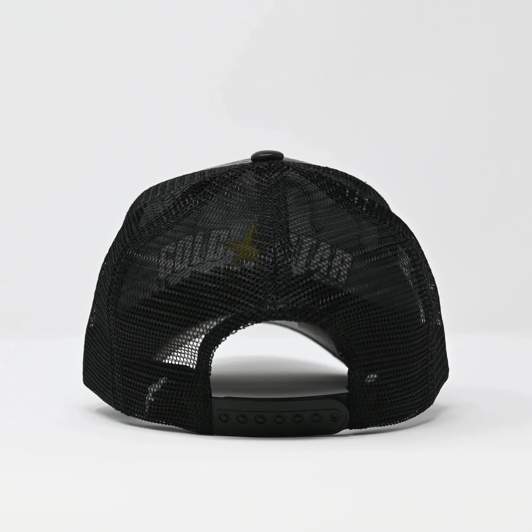 Snake Leather Trucker Hat (Black) - GS1033