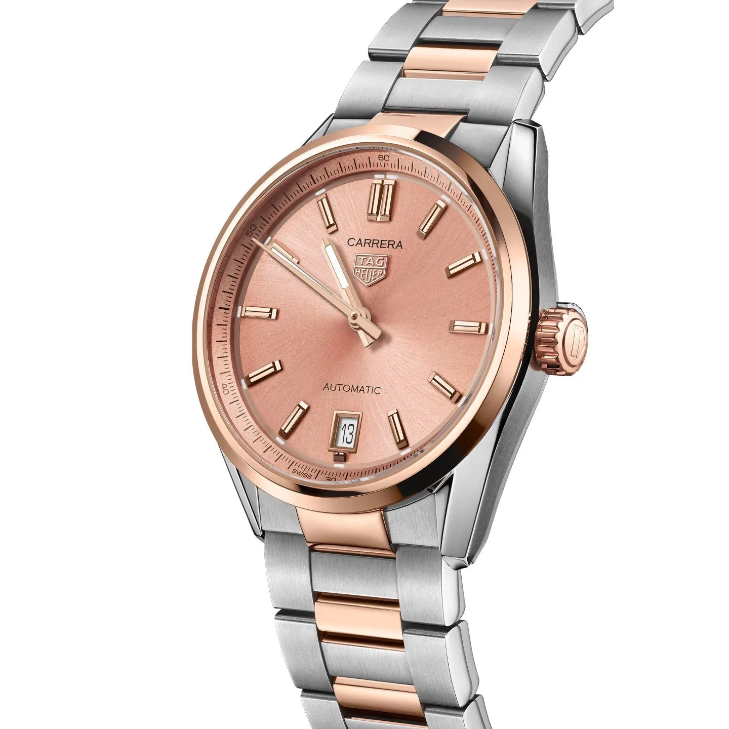 Tag Heuer Carrera Ladies Pink Copper Automatic Watch WBN2350.BD0000