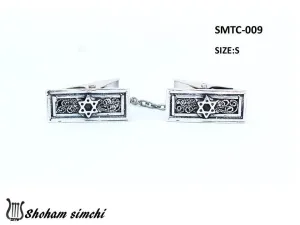 Tallit Clips Sterling Silver Filigree - Magen David