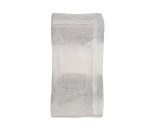Watercolor Stripe Napkin in White & Gray Set of 4 by Kim Seybert