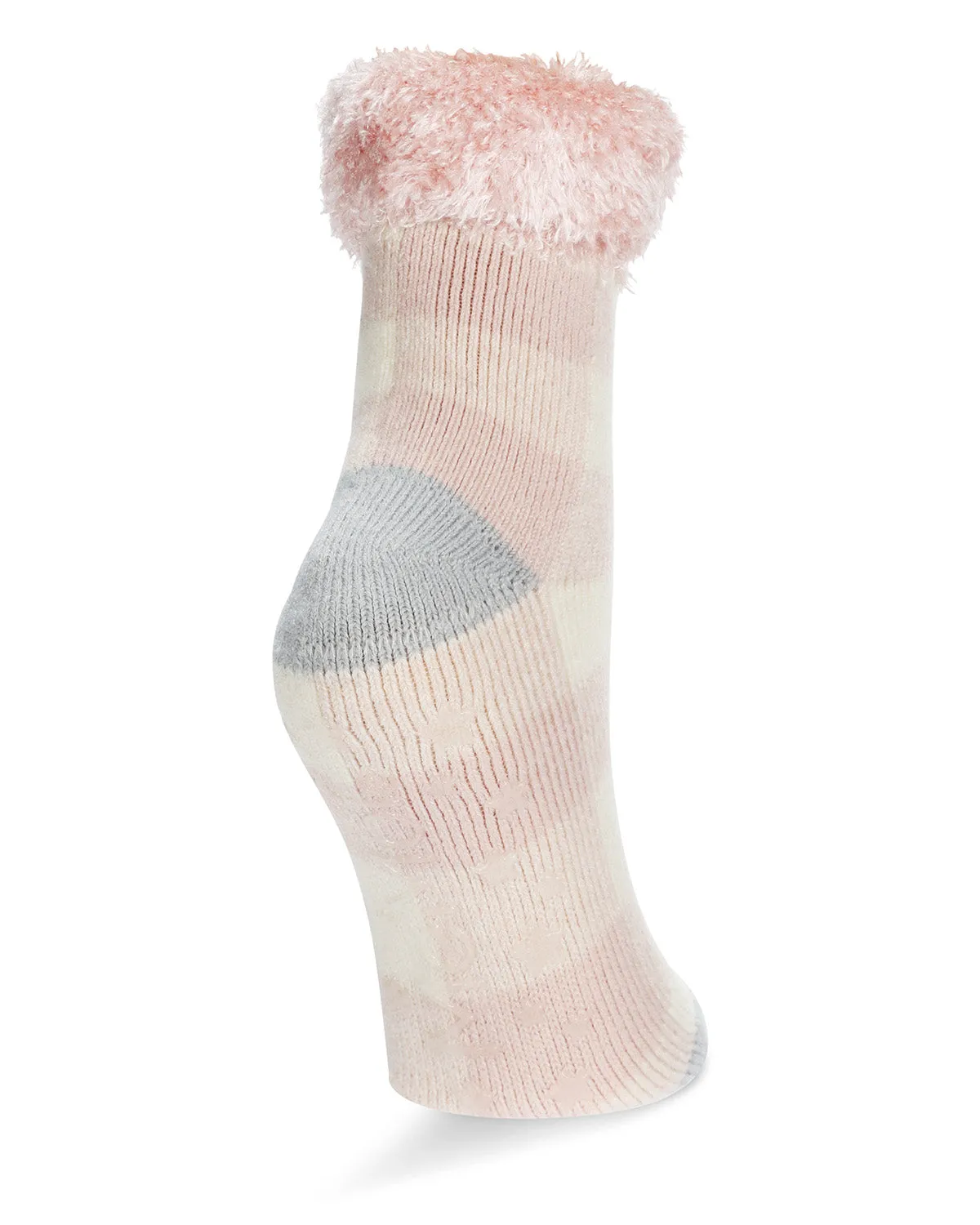 Women's Buffalo Check Plush Cabin Socks