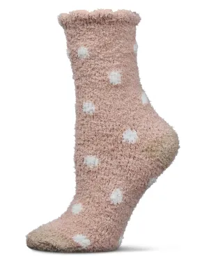 Women's Polka Dot Marshmallow Cozy Crew Socks