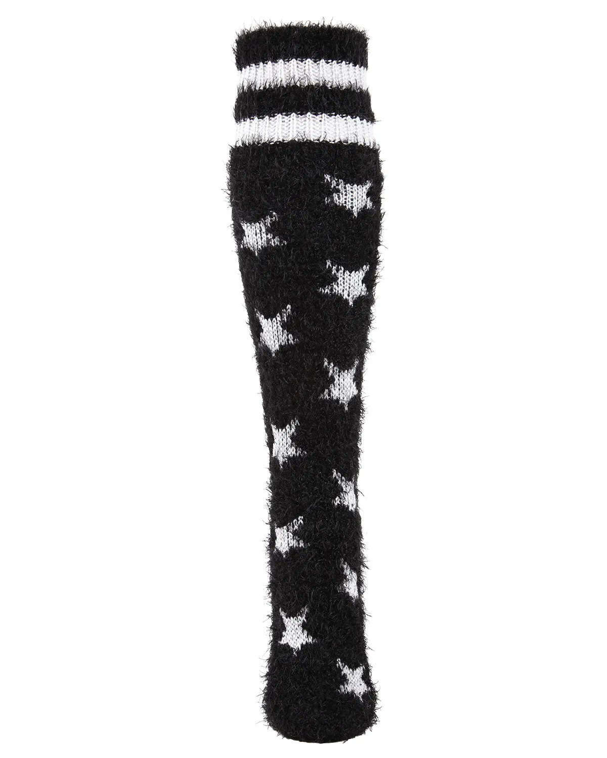 Women's Stars and Stripes Fuzzy Plush Knee High Socks